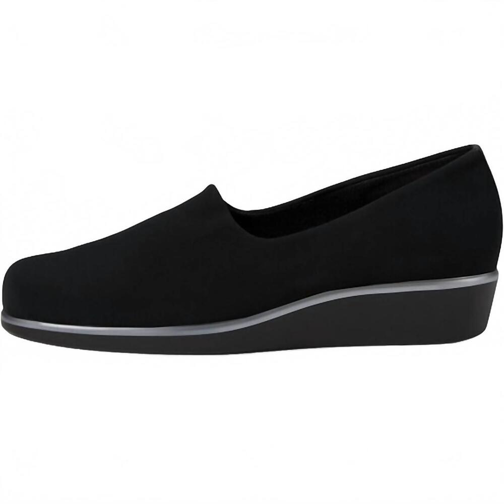 NEW SAS women's bliss slip-on wedge shoes - wide in black